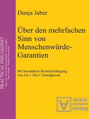 cover image of Über den mehrfachen Sinn von Menschenwürde-Garantien
